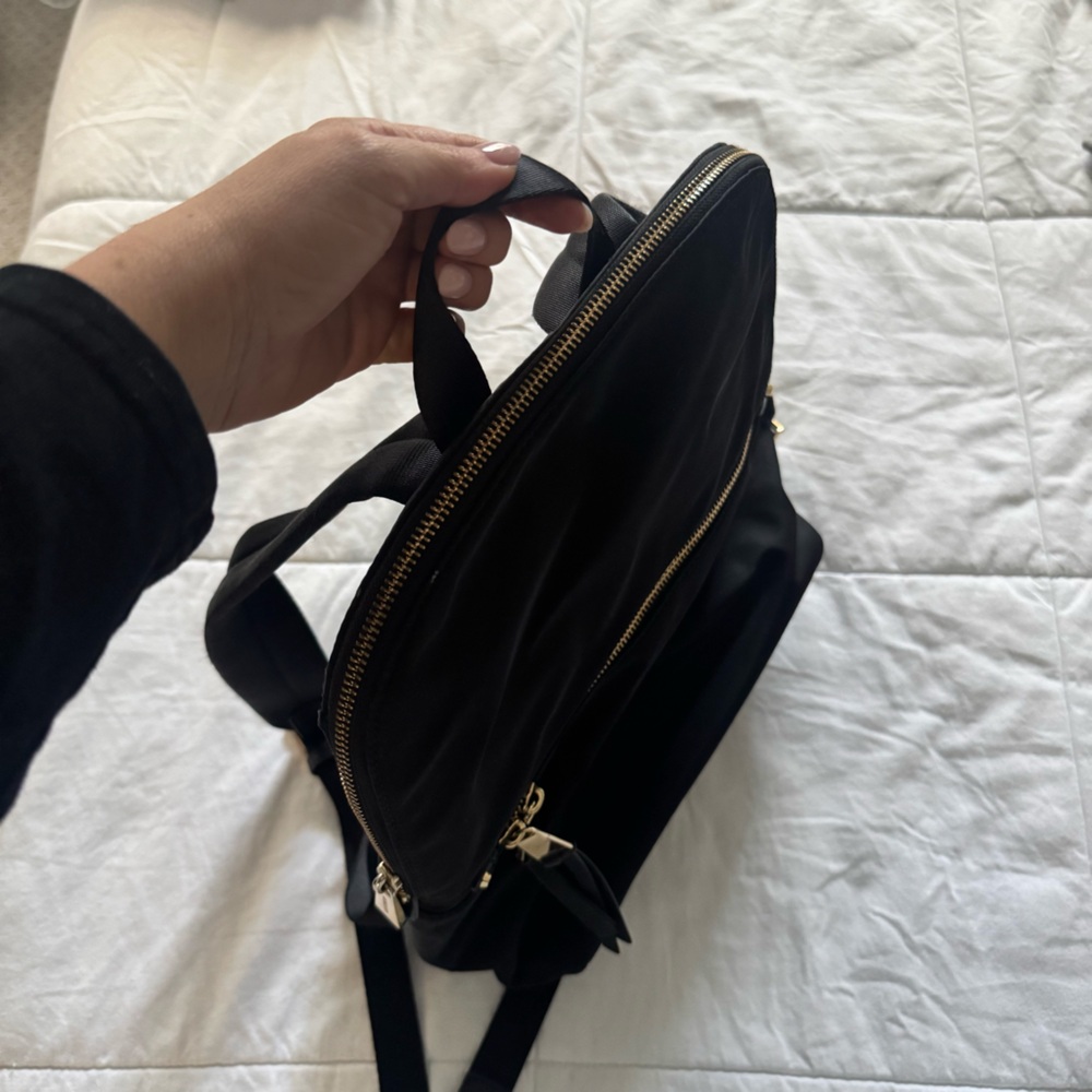 Michael Kors Black Nylon Backpack with Gold Hardware - Picture 2 of 5